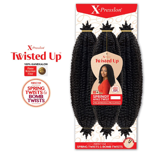 OUTRE X-PRESSION TWISTED UP CROCHET BRAID – SPRINGY AFRO TWIST 16″