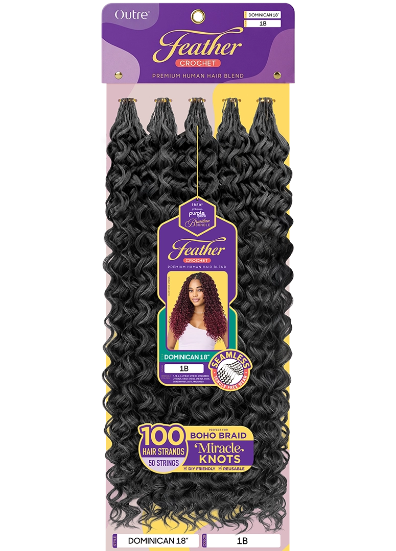 PURPLE PACK BRAZILIAN - FEATHER CROCHET DOMINICAN