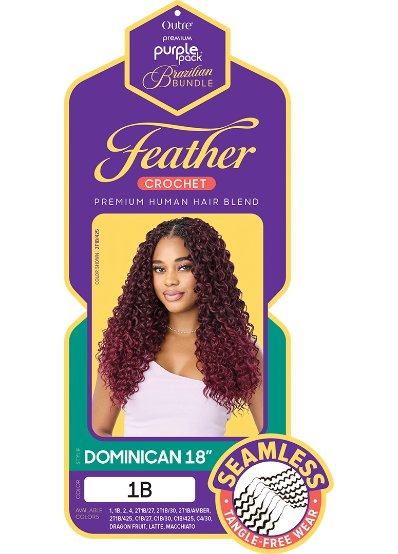 PURPLE PACK BRAZILIAN - FEATHER CROCHET DOMINICAN