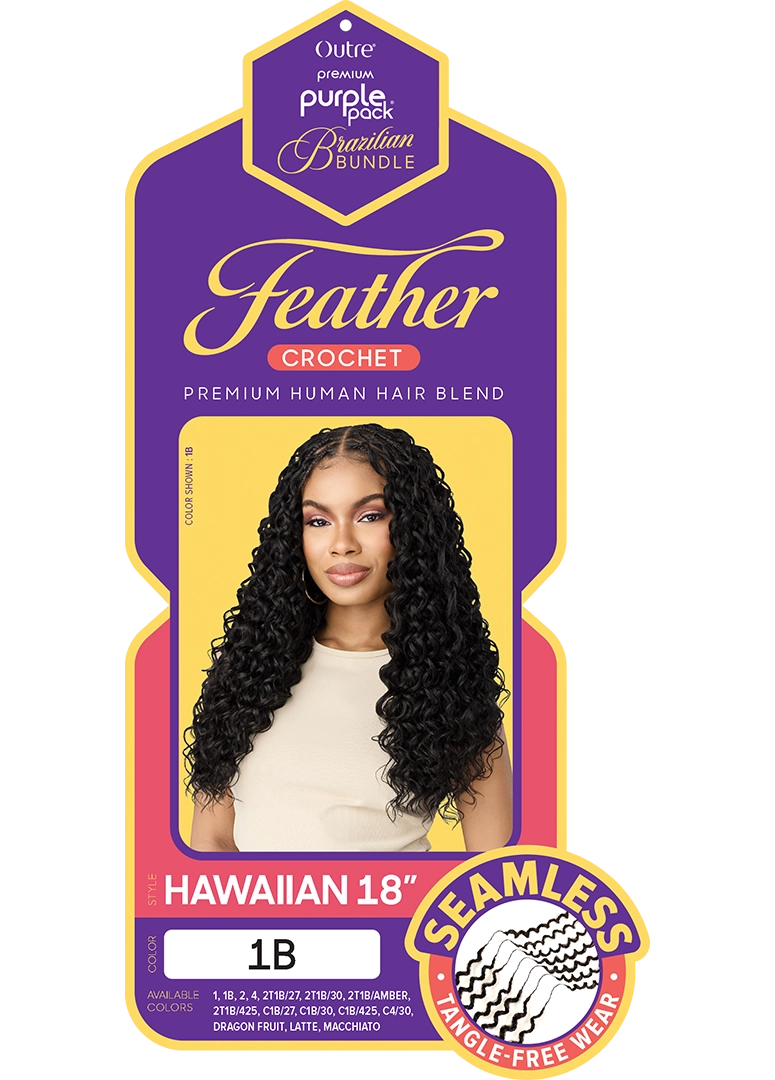 PURPLE PACK BRAZILIAN - FEATHER CROCHET HAWAIIAN