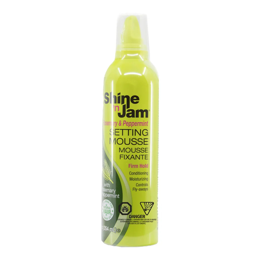 AMPRO) Shine 'n Jam Rosemary & Peppermint Setting Mousse Firm Hold (12oz