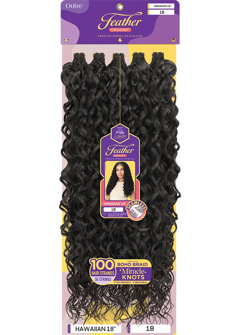 PURPLE PACK BRAZILIAN - FEATHER CROCHET HAWAIIAN