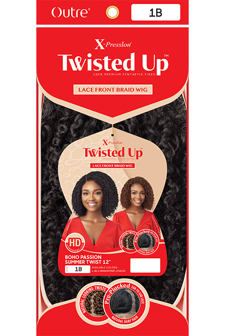 OUTRE X-PRESSION TWISTED UP LACE FRONT WIG – BOHO PASSION SUMMER TWIST 12″