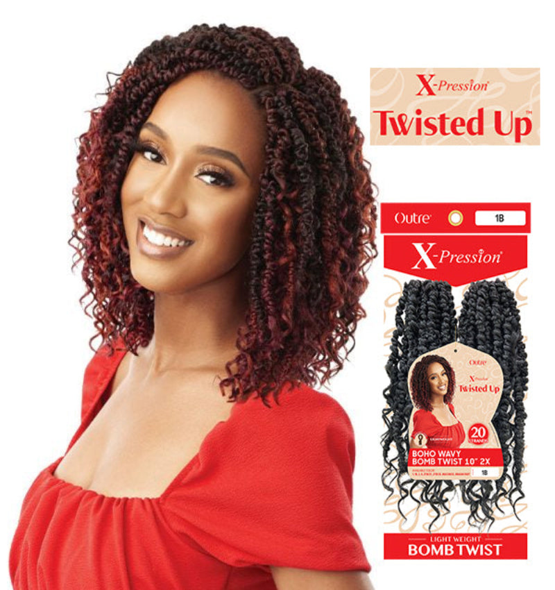 OUTRE XPRESSION TWISTED UP 2X BOHO WAVY BOMB TWIST 10″