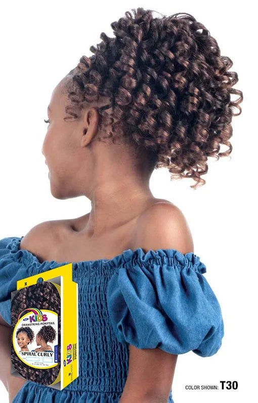 Kids ponytail - SPIRAL CURLY