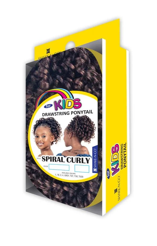 Kids ponytail - SPIRAL CURLY