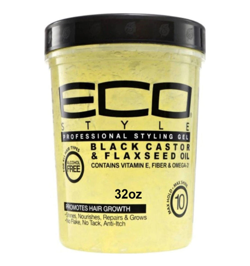 ECO Styling Gel Black Castor and Flaxseed Oil 32 OZ