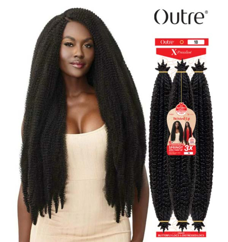 OUTRE X-PRESSION TWISTED UP CROCHET BRAID – 3X SPRINGY AFRO TWIST 30″