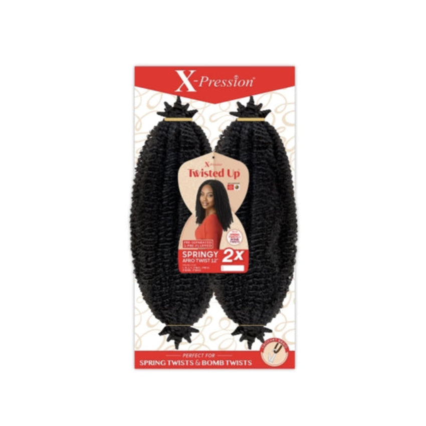OUTRE X-PRESSION TWISTED UP CROCHET BRAID 2X – SPRINGY AFRO TWIST 12″