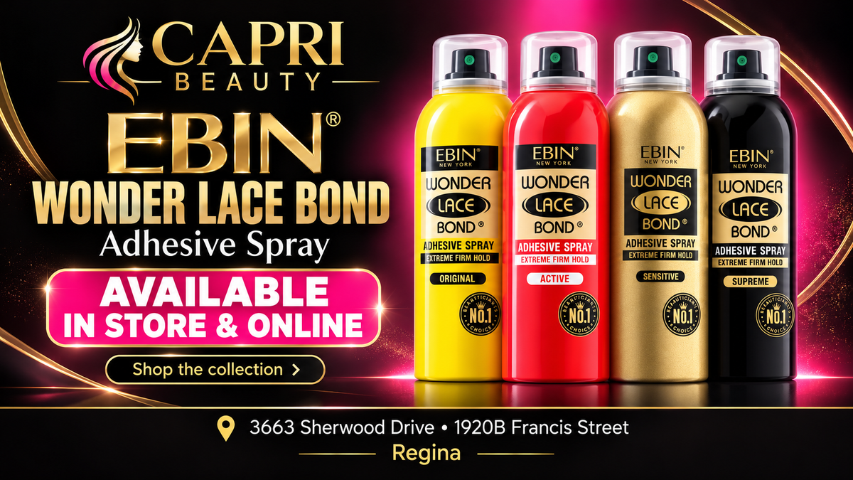 EBIN Wonder Lace Bond sprays available in store and online at Capri Beauty
