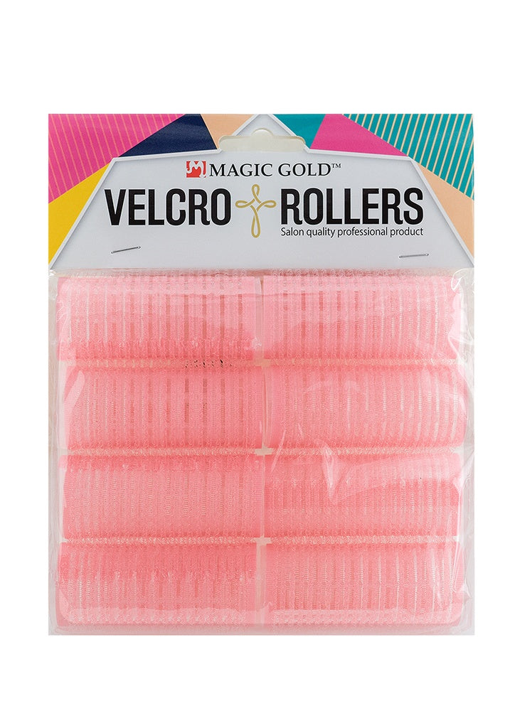Magic Gold Velcro Rollers – Pink 24mm (8 Pieces)