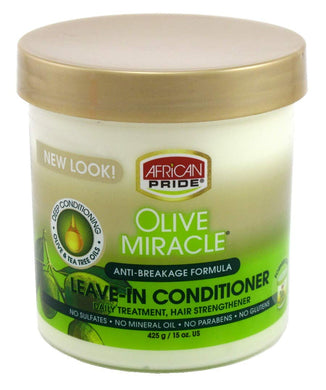 African Olive Miracle Conditioner Leave-In 15 Ounce Jar (443ml)