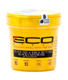 ECO STYLE GEL - OLIVE OIL & SHEA BUTTER BLACK CASTOR OIL & FLAXSEED 16 oz